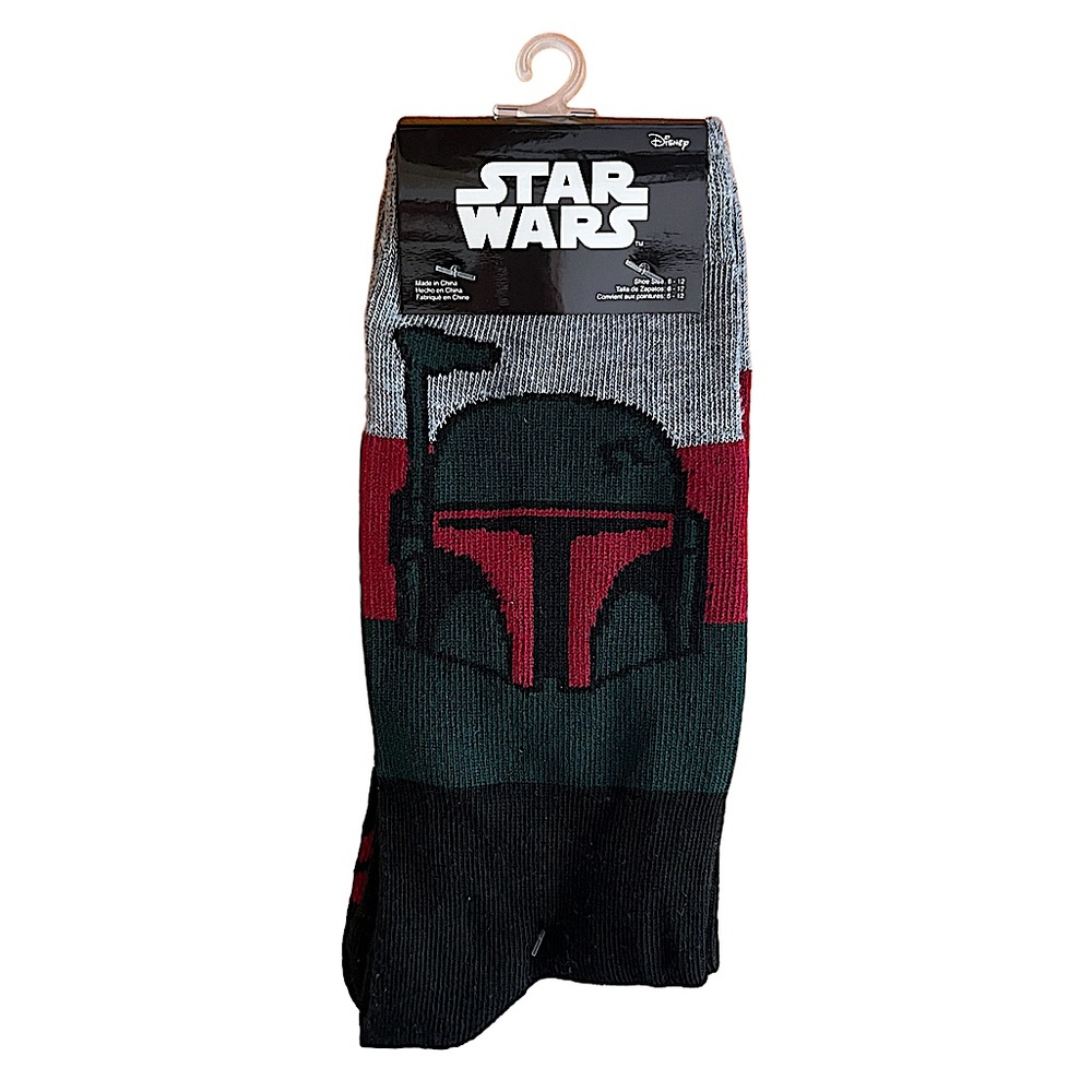 NWT Star Wars Boba Fett Socks Shoe Size 6-12